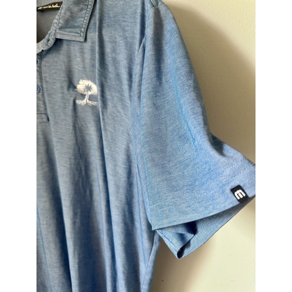 Travis Mathew 3XL Polo Shirt Light Blue Short Sleeve Mens Golf Collared Top - Picture 5 of 12